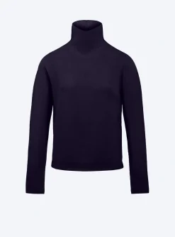 top maille point mousse col montant