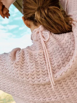 top maille pointelle col montant
