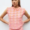 top maille zellige multicolore