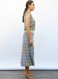 top maille zellige multicolore