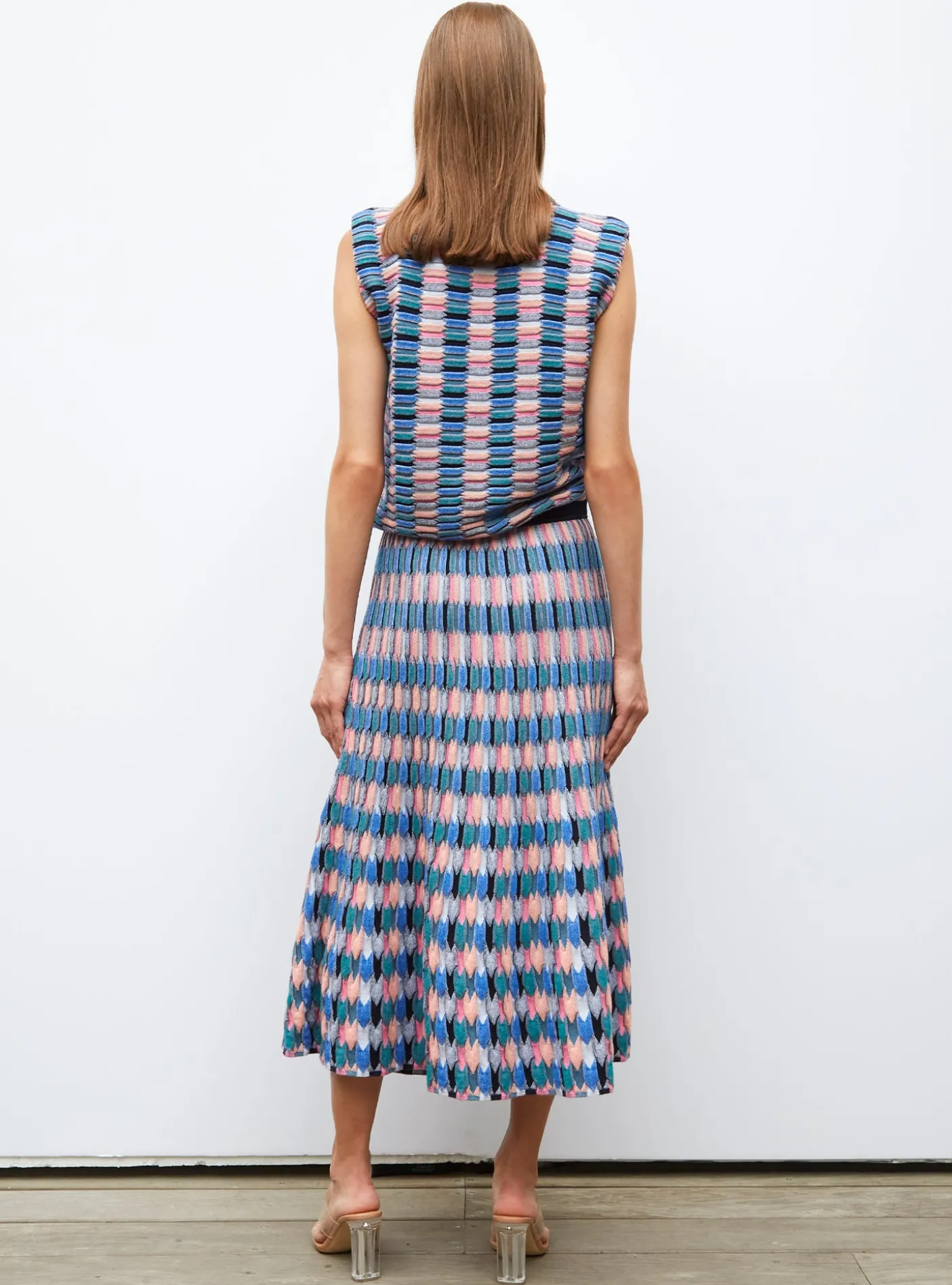 top maille zellige multicolore