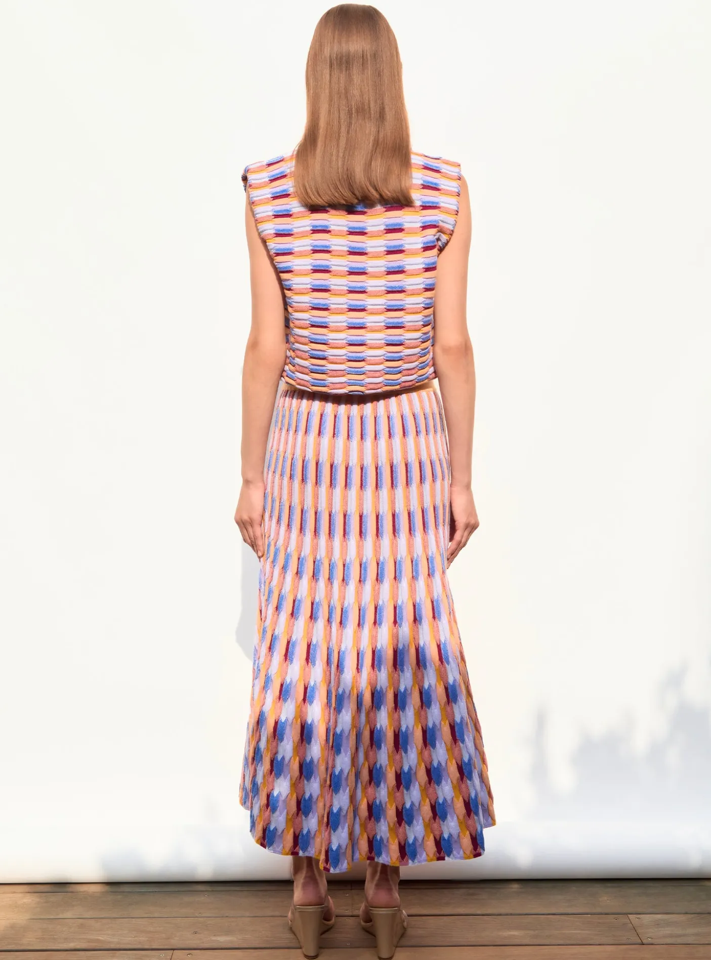 top maille zellige multicolore