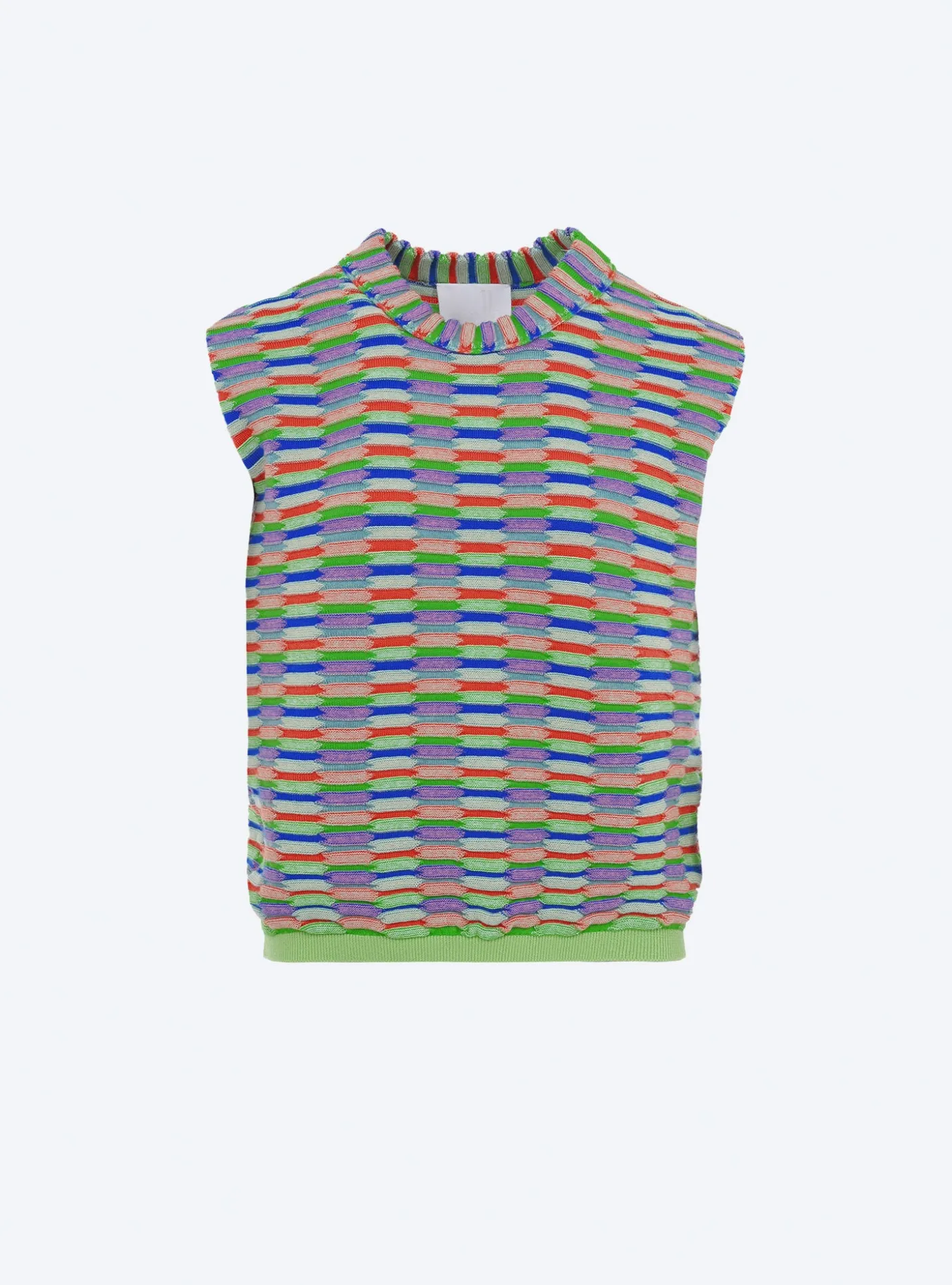 top maille zellige multicolore