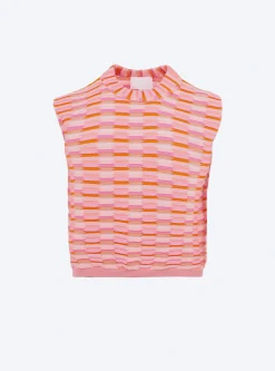 top maille zellige multicolore