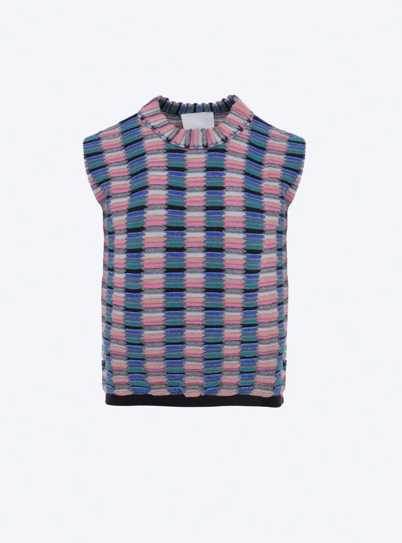 top maille zellige multicolore