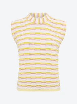 top maille zellige multicolore