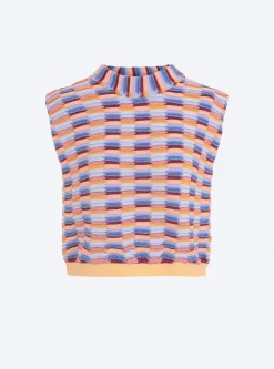 top maille zellige multicolore