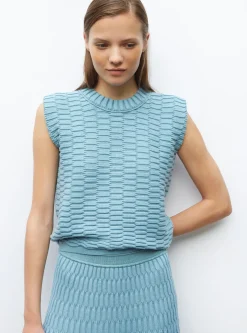 top maille zellige uni