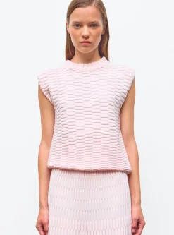 top maille zellige uni