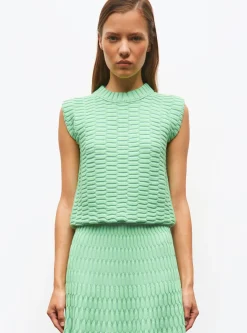 top maille zellige uni