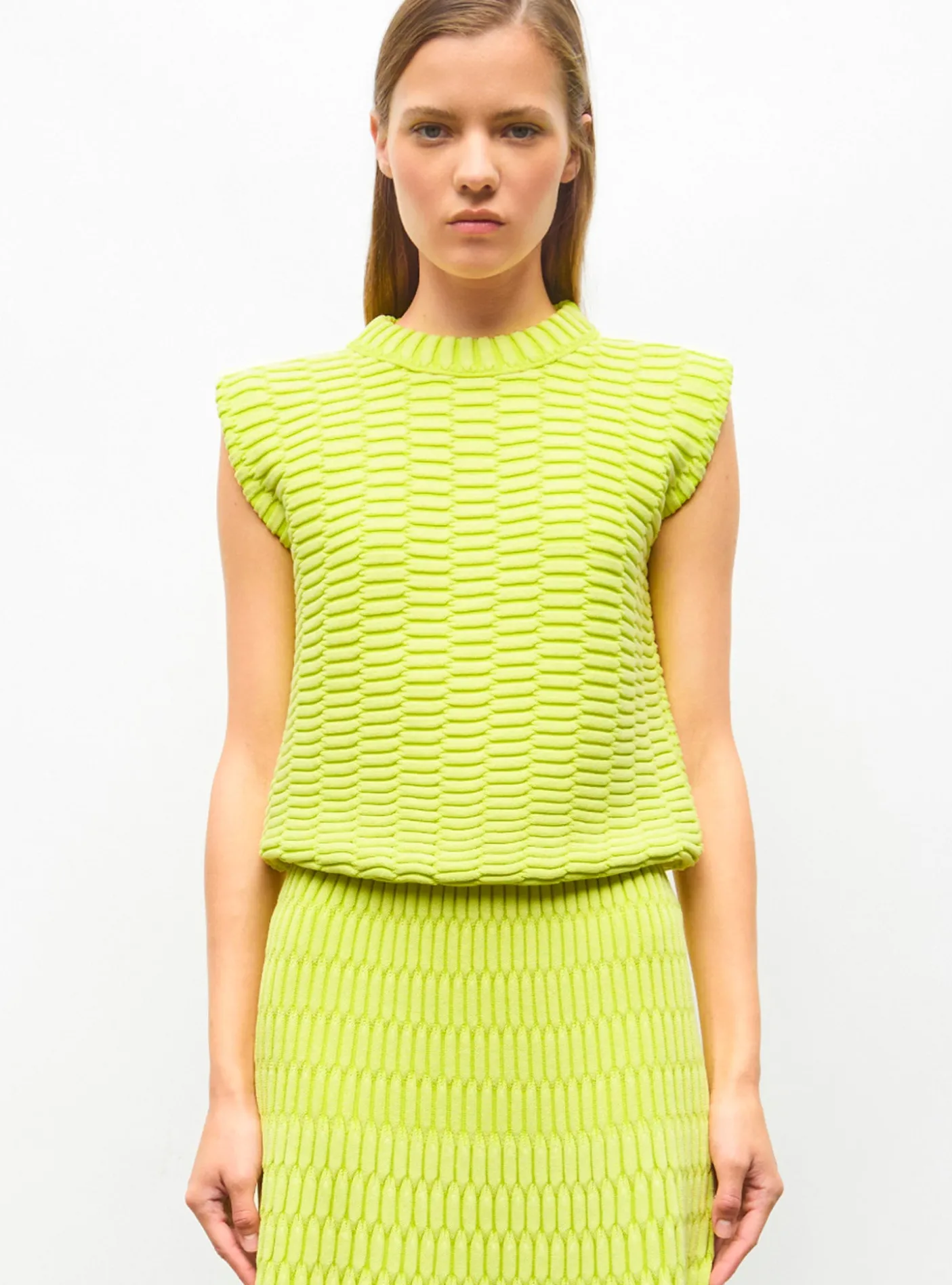 top maille zellige uni