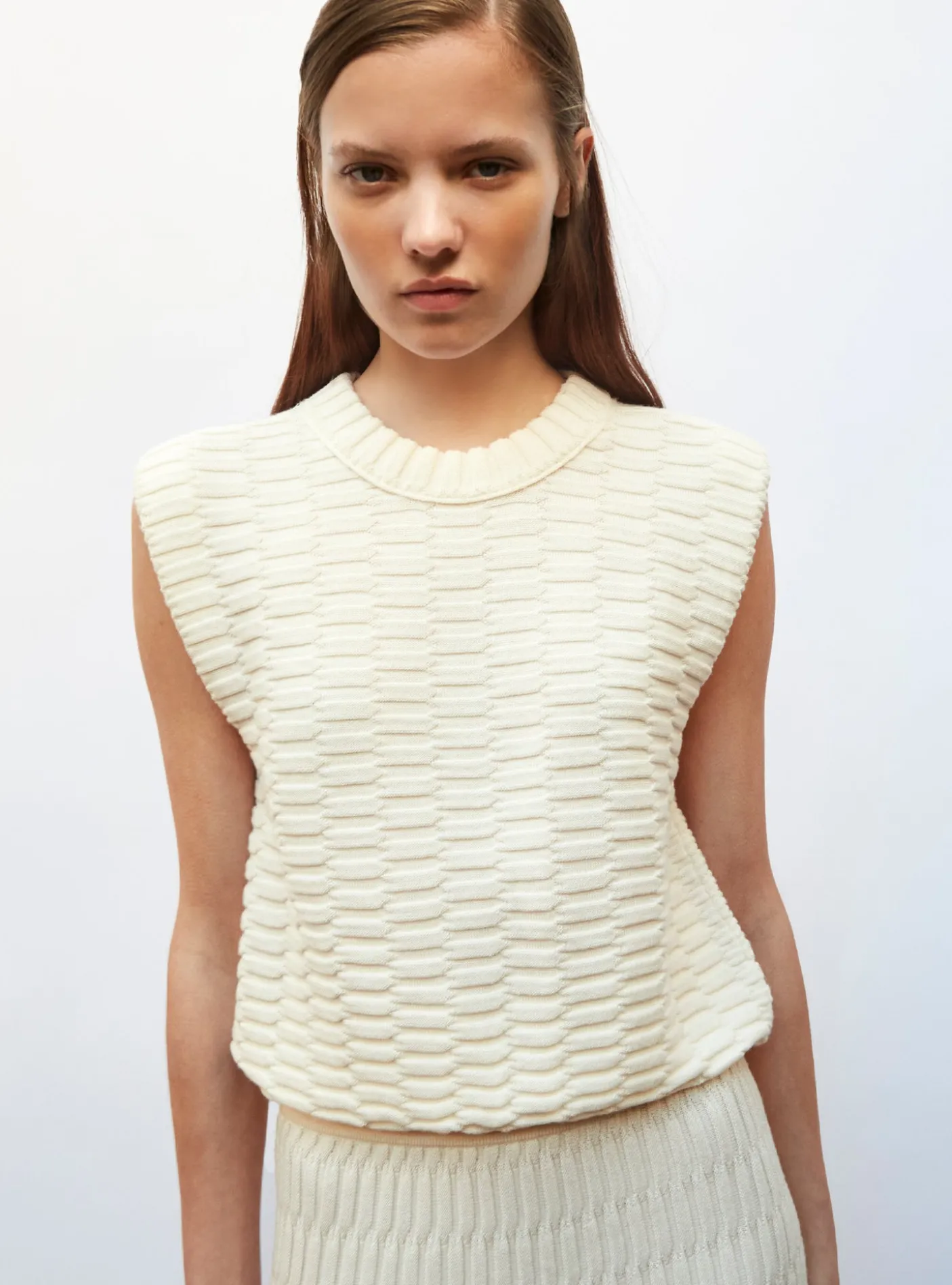 top maille zellige uni