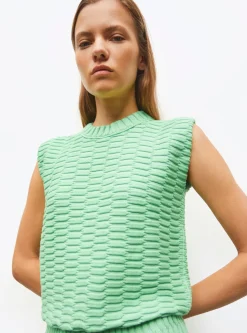 top maille zellige uni