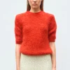 top manches coudes maille duveteuse