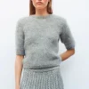 top manches coudes maille duveteuse