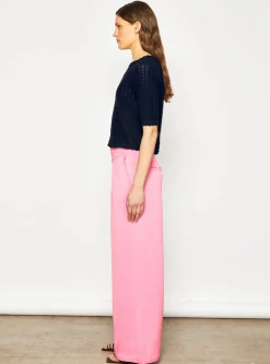 top manches coudes maille pointelle