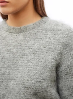 top manches coudes maille duveteuse