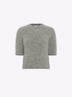 top manches coudes maille duveteuse
