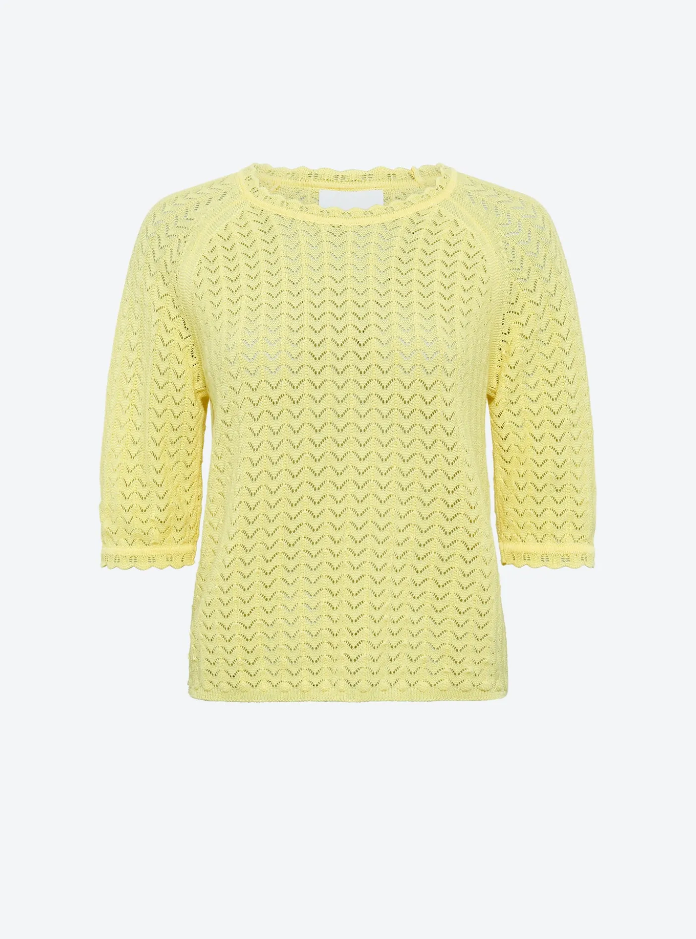 top manches coudes maille pointelle