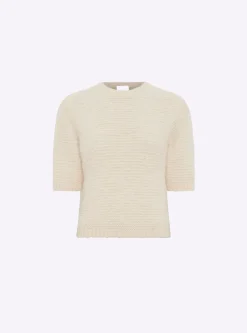 top manches coudes maille duveteuse