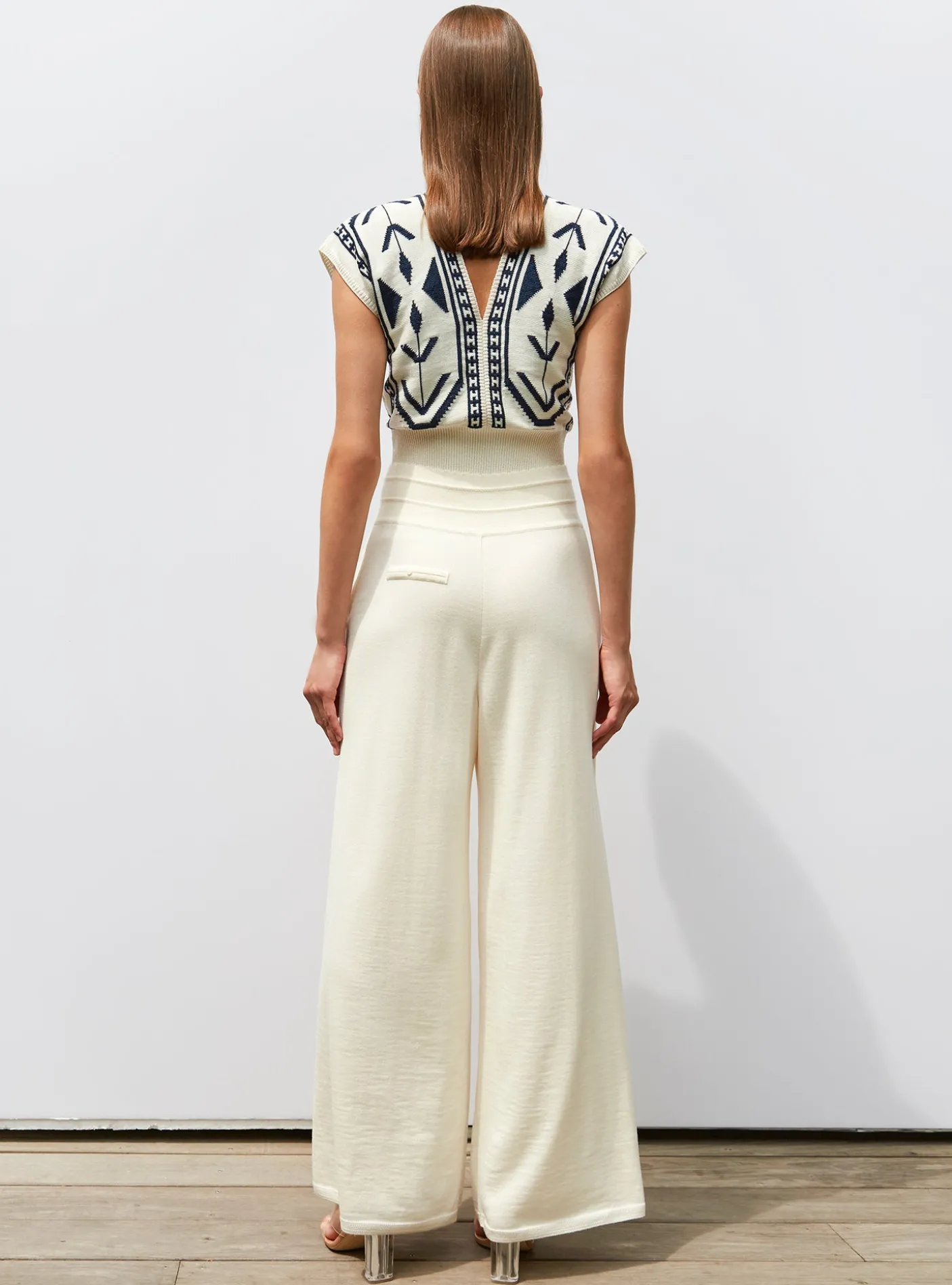top v maille jacquard ikat