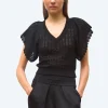 top v maille pointelle