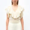 top v maille pointelle