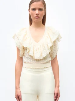 top v maille pointelle
