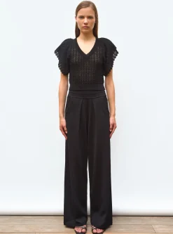 top v maille pointelle
