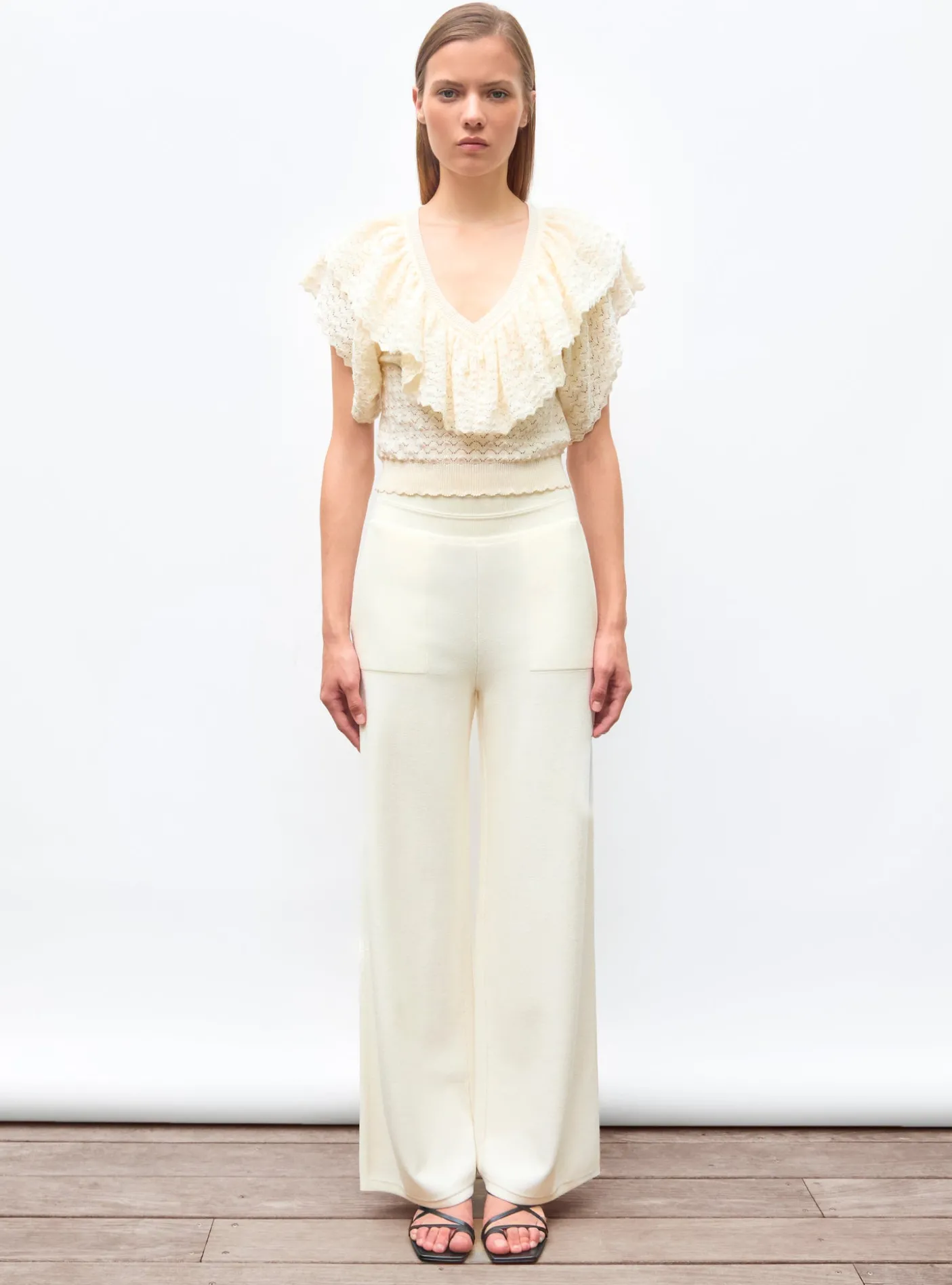 top v maille pointelle