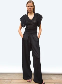 top v maille pointelle