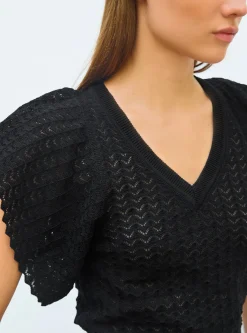 top v maille pointelle