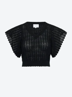 top v maille pointelle