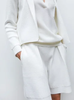 veste en maille mini côte piquée