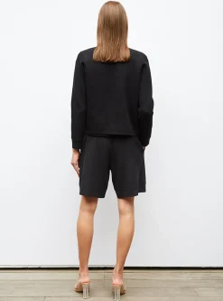 veste en maille mini côte piquée