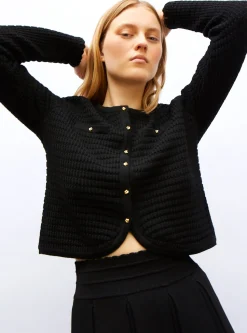 veste maille gaufrée